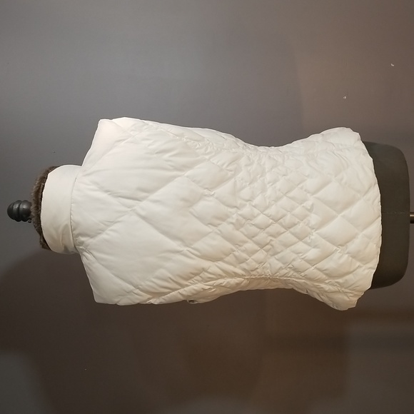 Eddie Bauer goose down womens vest size M winter white beautiful piece! - Picture 4 of 17